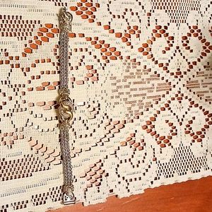 Silver and gold bracelet